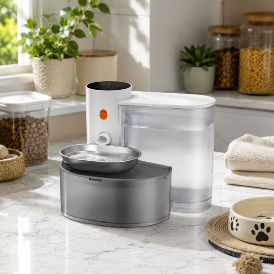 Automatic Pet Water Fountain with Stainless Steel Bowl