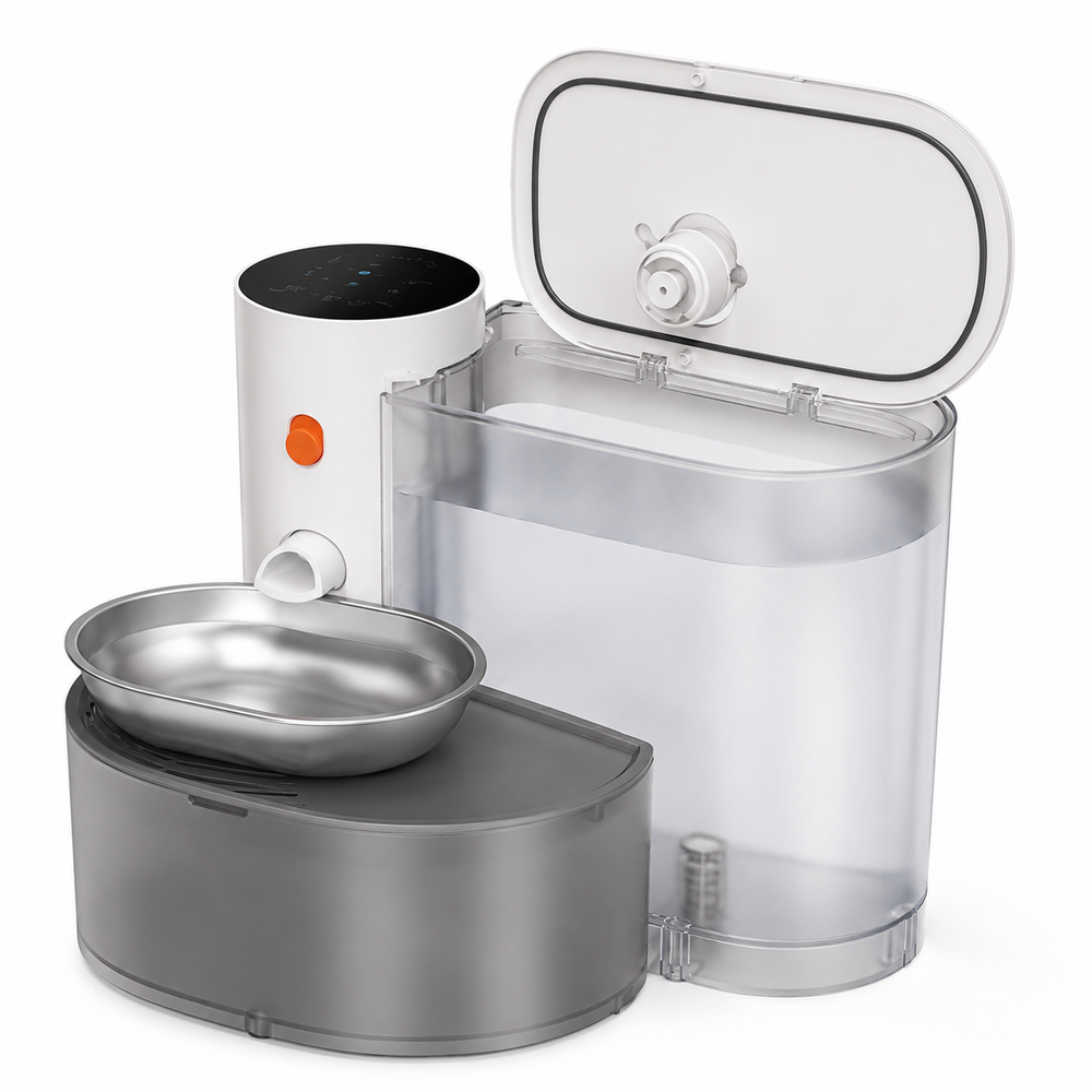 Automatic Pet Water Fountain with Stainless Steel Bowl