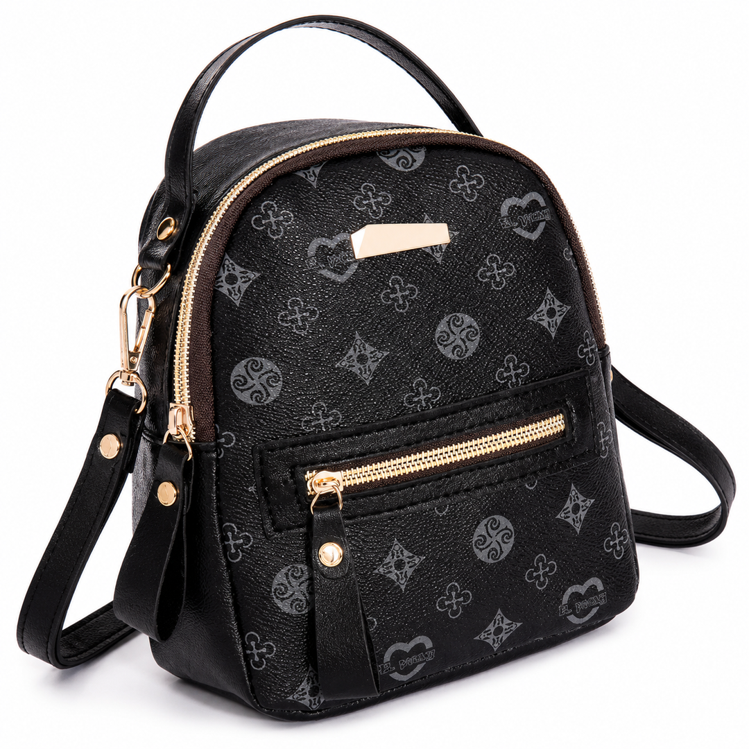 Mini PU Leather Fashion Backpack Purse for Women