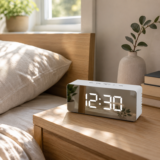 LED Digital Alarm Clock with Temperature Display