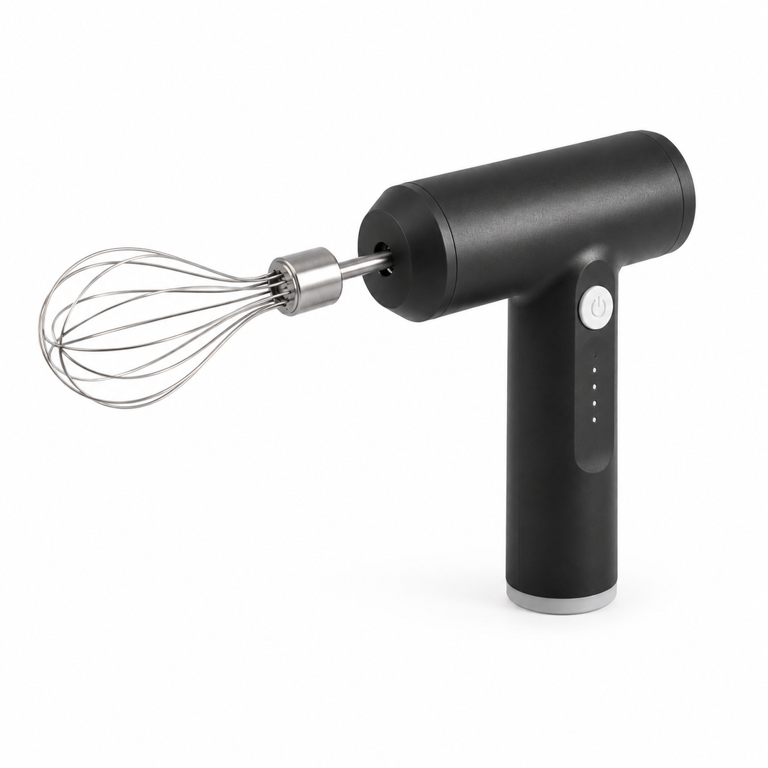 Rechargeable 3-Speed Electric Hand Mixer with 2 Whisks