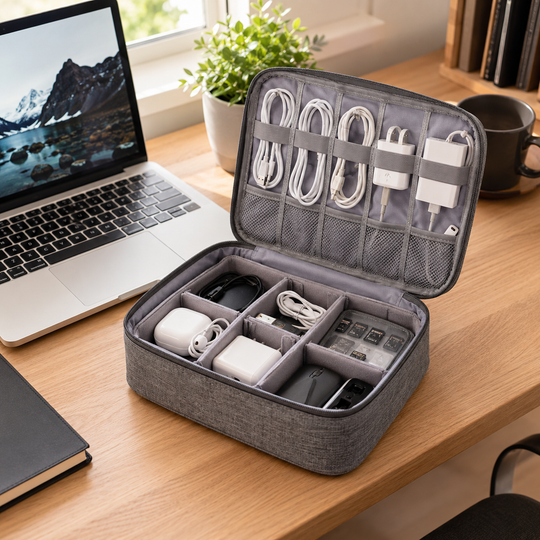 Travel Electronics Organizer Case for Cables &amp; Chargers