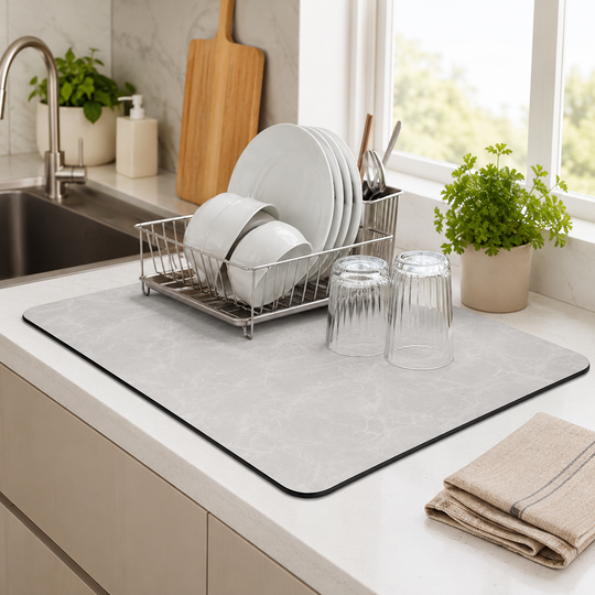 Water-Absorbent Diatom Dish Drying &amp; Coffee Machine Mat