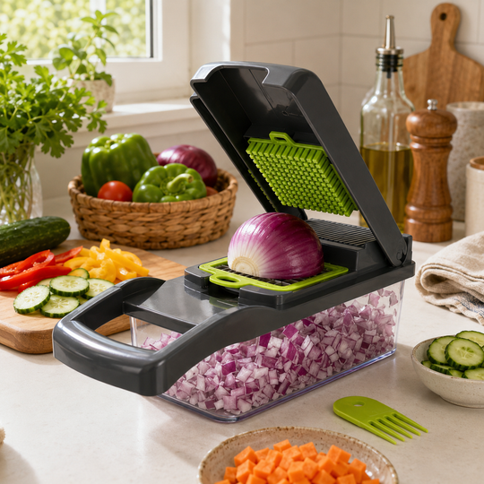 16-in-1 Manual Vegetable Chopper with Storage Container