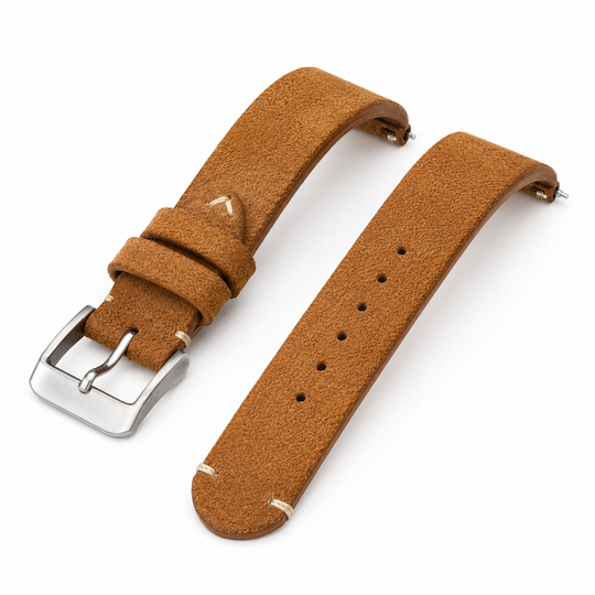 Quick Release Suede Leather Watch Band for Traditional Watches