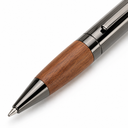 Premium Wooden Ballpoint Pen with Metal Twist Design