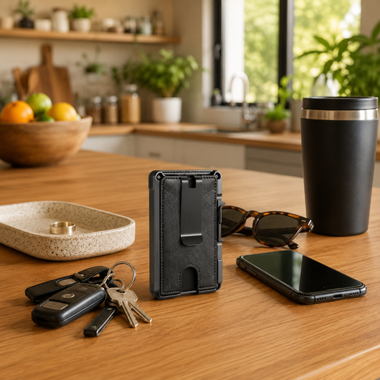 RFID Blocking Pop-Up Metal Wallet with Money Clip
