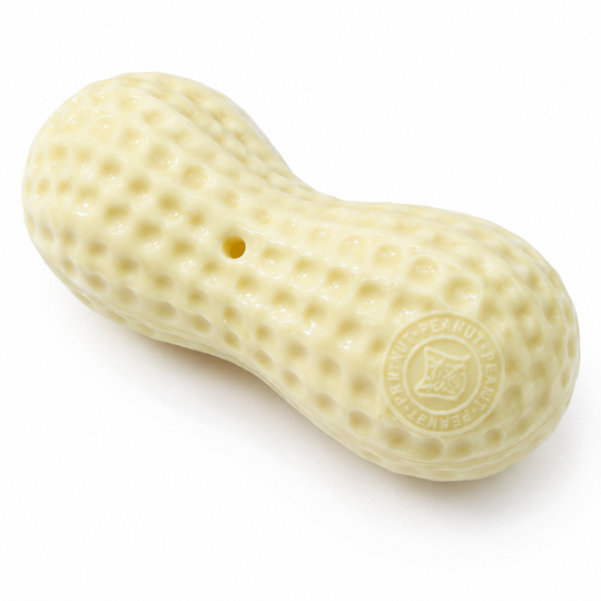Peanut Shaped TPR Dog Chew Toy with Squeaker