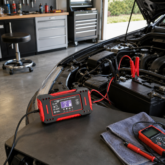 12V 6A Smart Battery Charger with LCD Display
