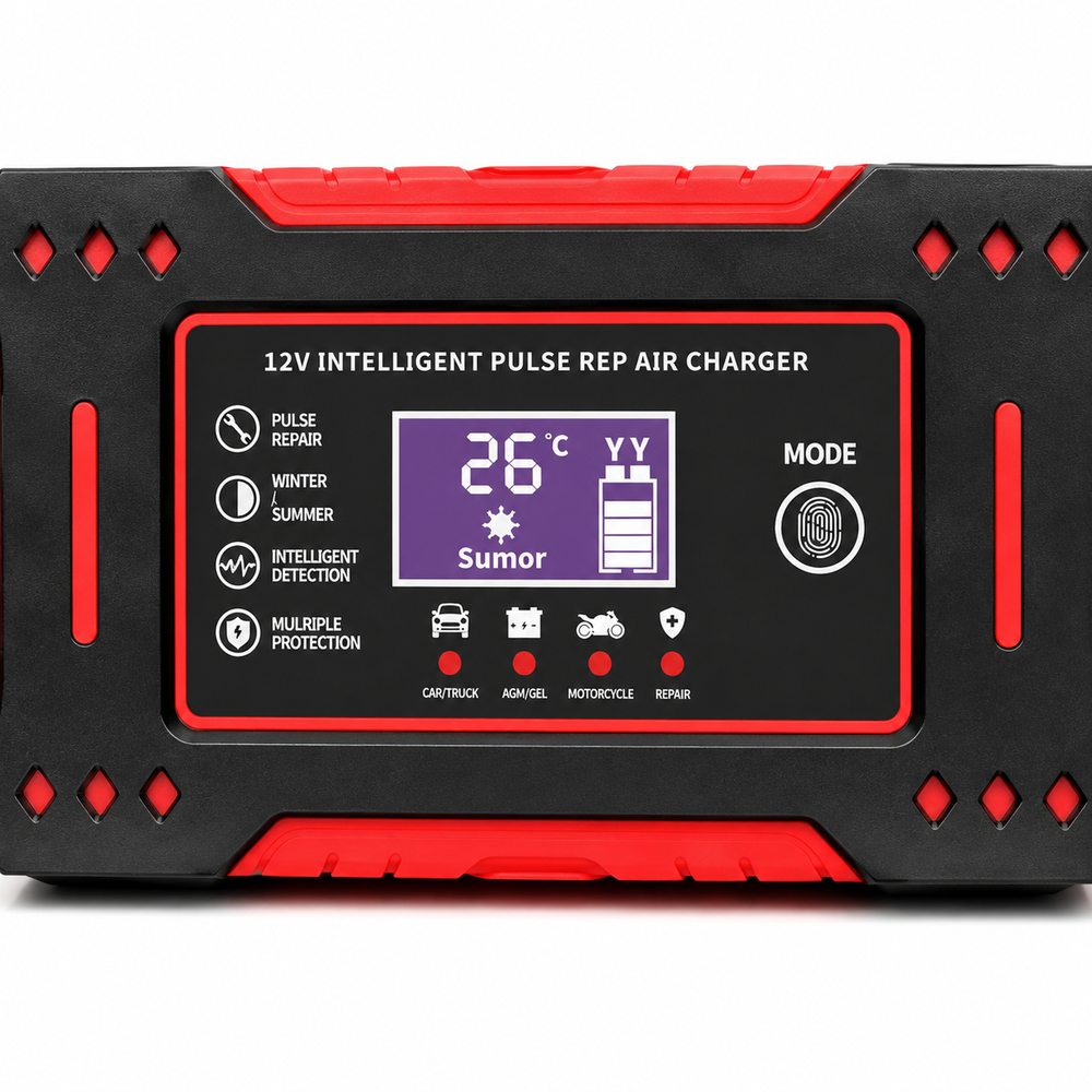 12V 6A Smart Battery Charger with LCD Display