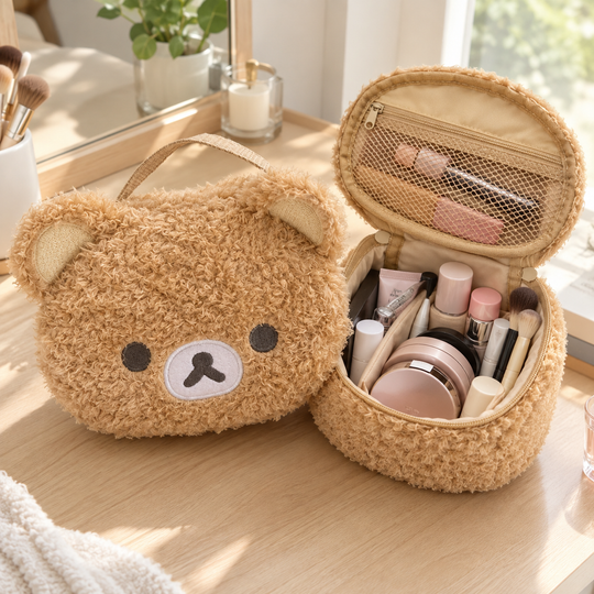 Rilakkuma Plush Bear Makeup &amp; Travel Organizer