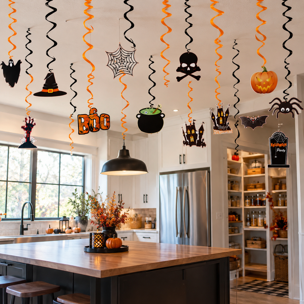36-Piece Halloween Hanging Swirl Decorations