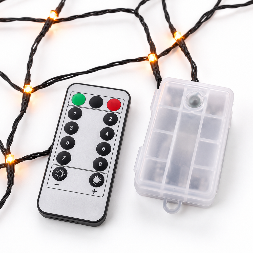 3.28FT Halloween Spider Web Lights with Remote