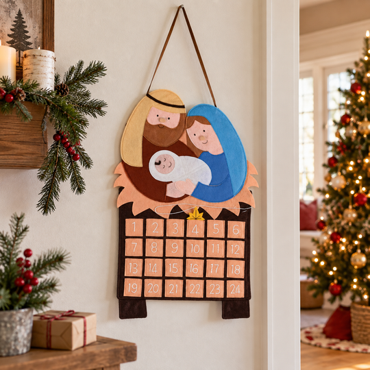 Nativity Christmas Advent Calendar with Pockets