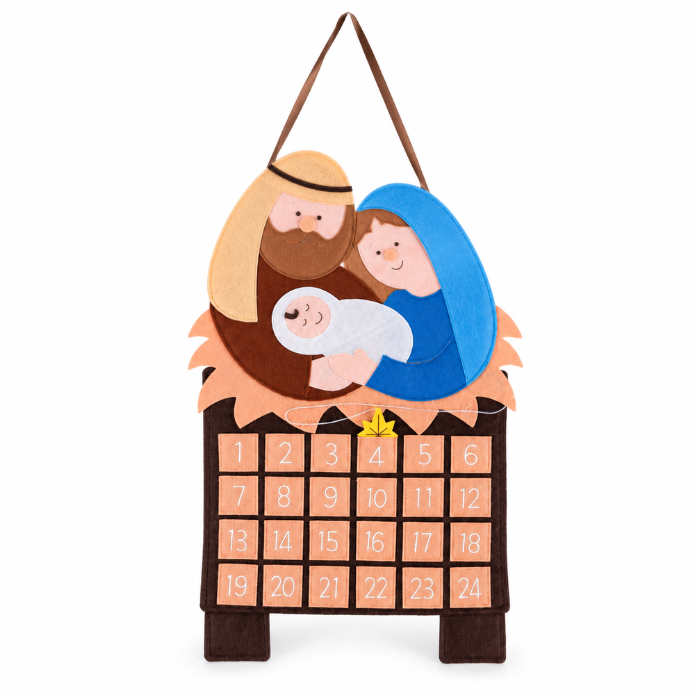 Nativity Christmas Advent Calendar with Pockets