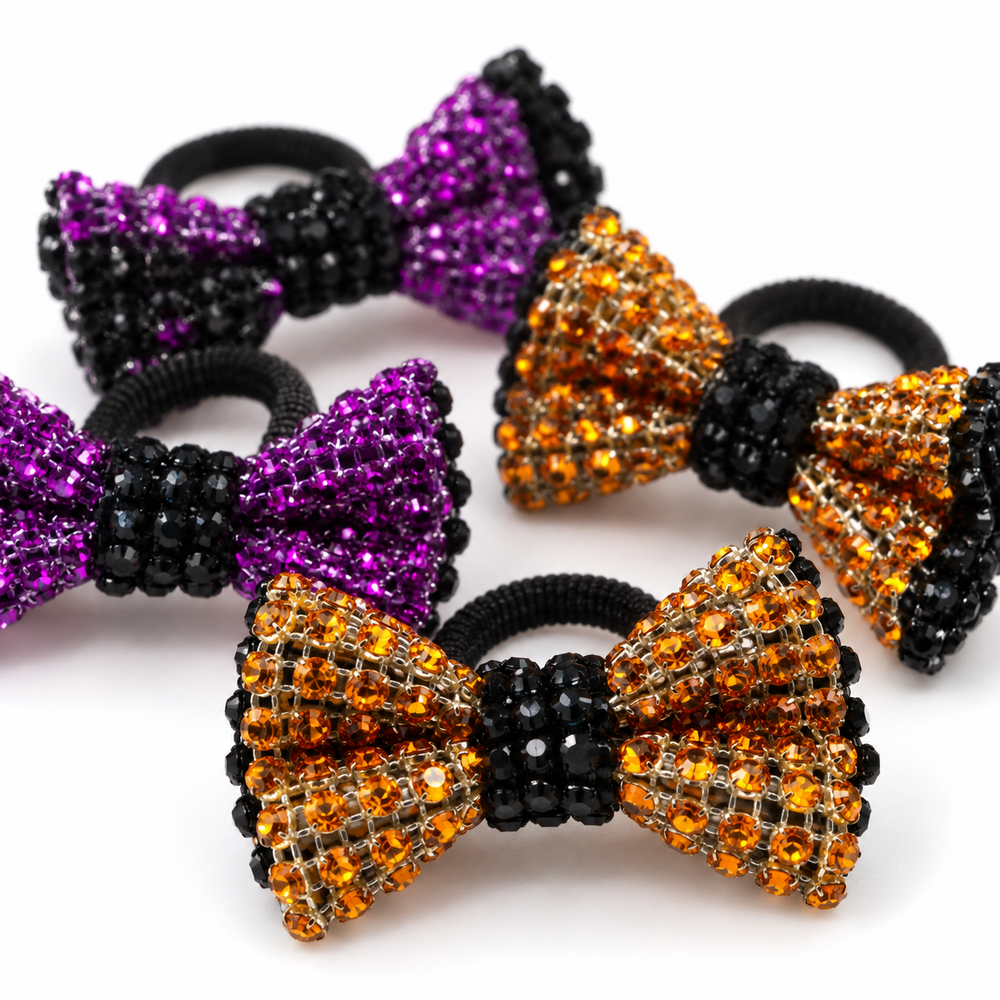 Halloween Spider Web Pet Hair Bows – 50 or 100 Pack