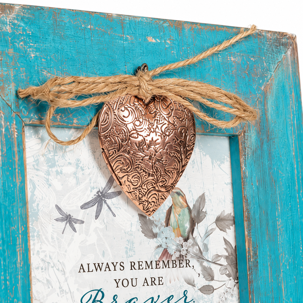 Braver Stronger Loved 4x6 Photo Frame