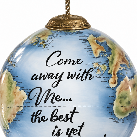 Hand-Painted Glass Globe Travel Ornament