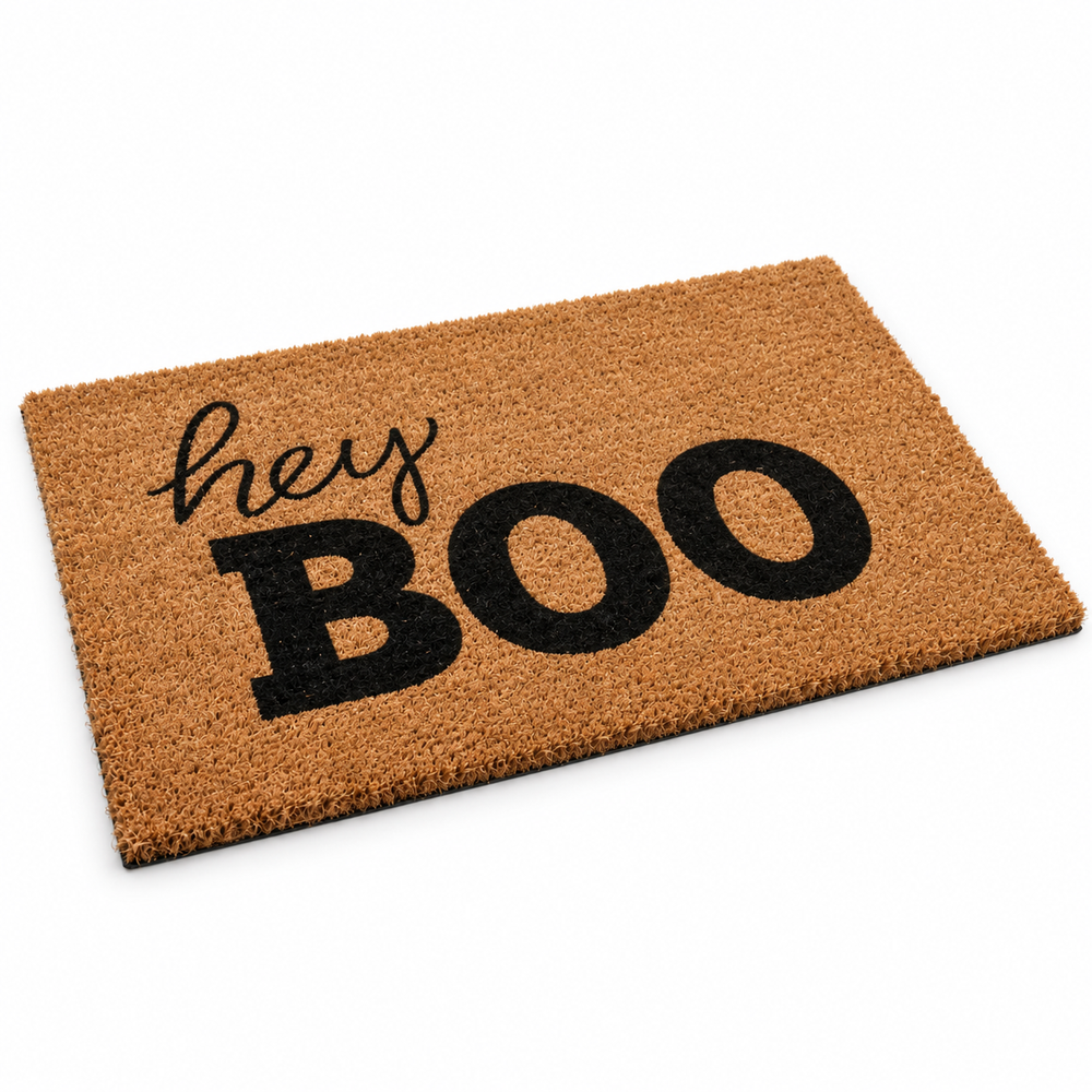 Halloween “Hey Boo” Coir Outdoor Door Mat