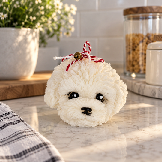 Cute Puppy Head Soy Wax Candle for Dog Lovers