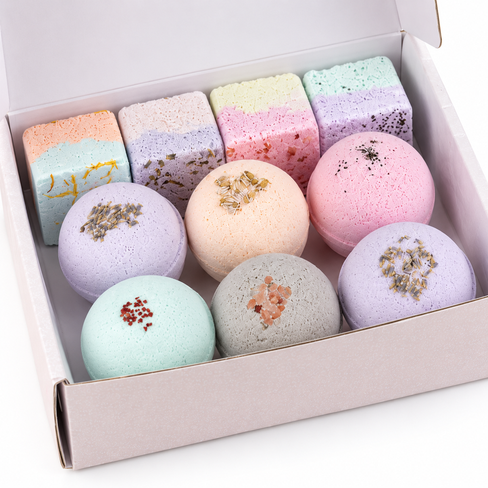 Natural Bath Bomb & Shower Steamer Gift Set