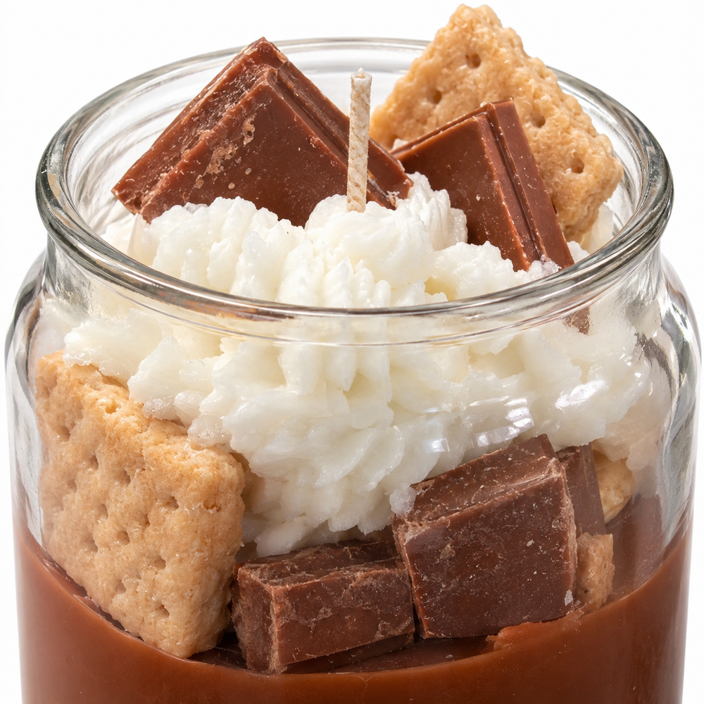 Handcrafted S’mores Dessert Soy Candle – 10 oz