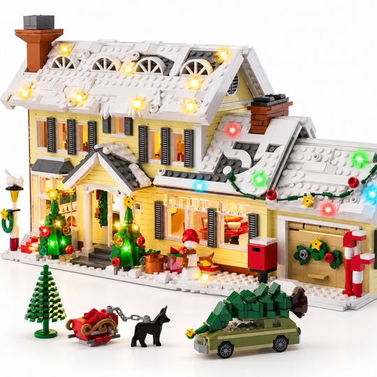 Christmas Snow Village House Building Set – 1484 Pieces