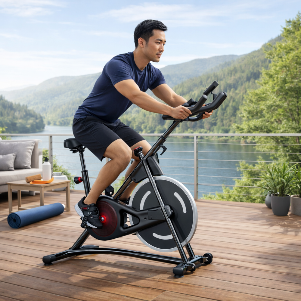Compact Magnetic Exercise Bike for Home Fitness