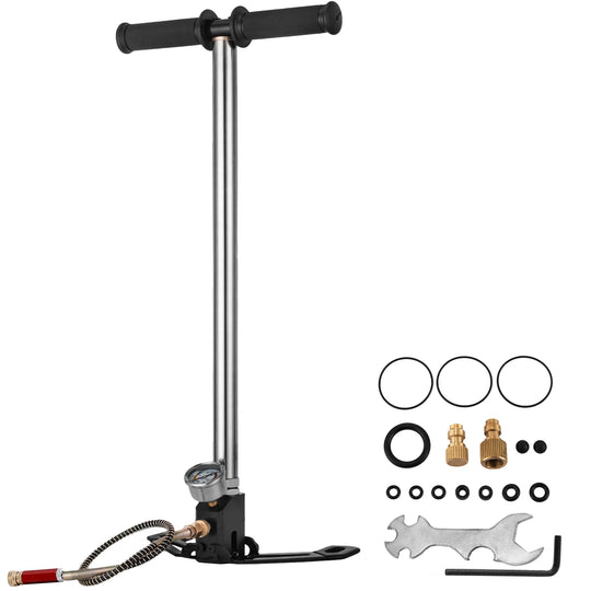 3-Stage PCP Hand Pump with Pressure Gauge