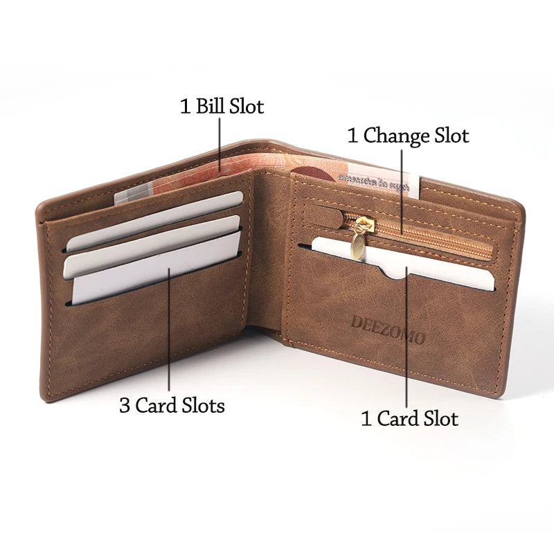 Personalized Engraved PU Leather Bifold Wallet