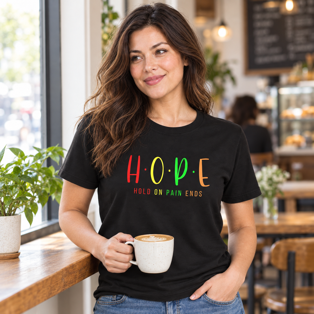 HOPE - Hold On Pain Ends Motivation T-Shirt