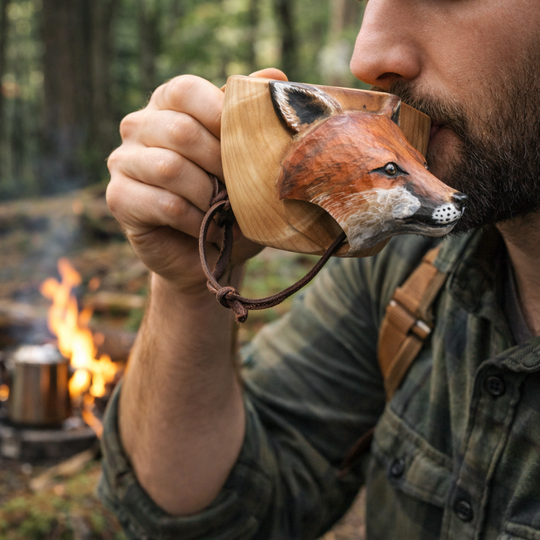 Hand-Carved Scandinavian Kuksa Wooden Mug