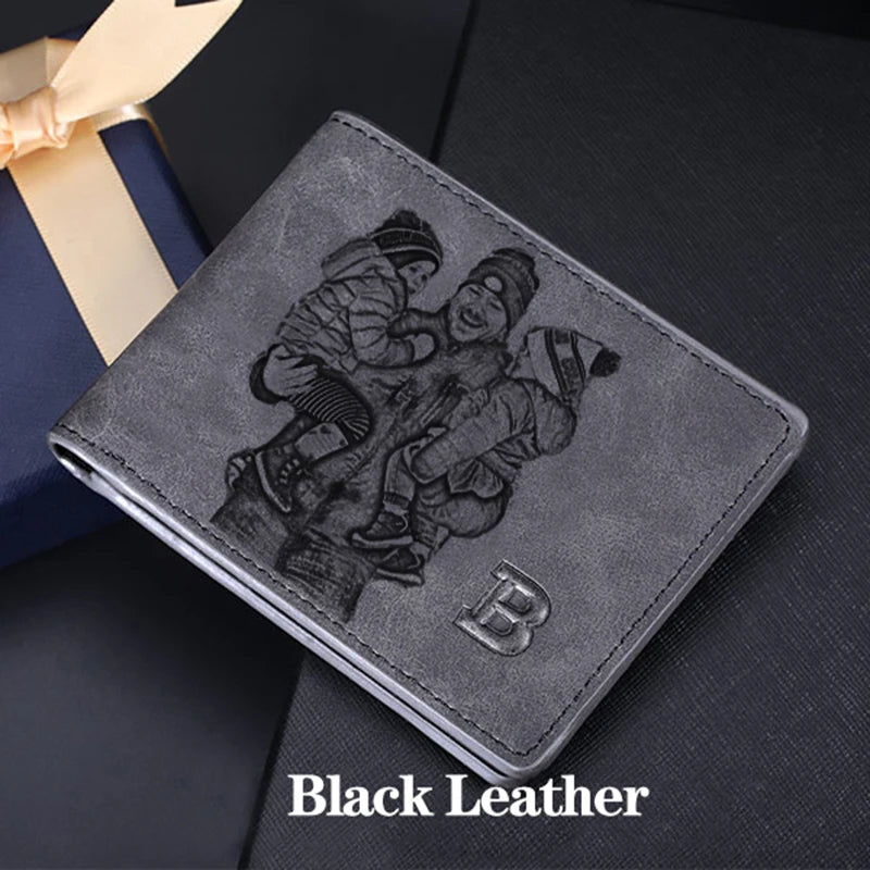Personalized Engraved PU Leather Bifold Wallet