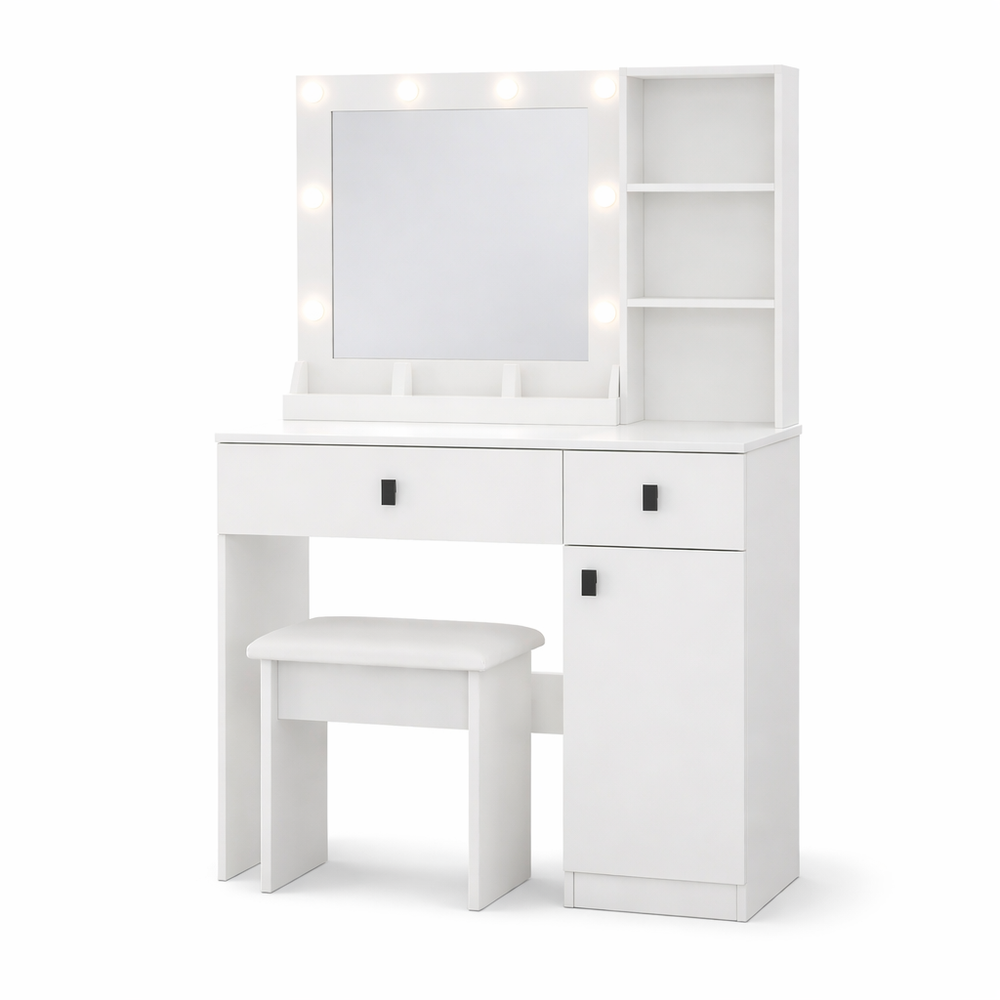 Vanity Desk with Mirror & Storage