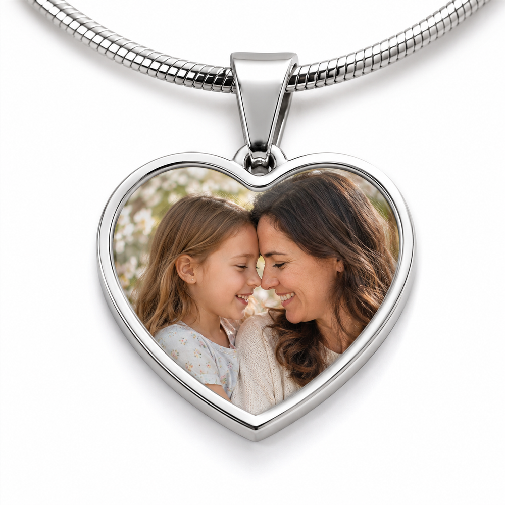 Personalized Photo Heart Necklace
