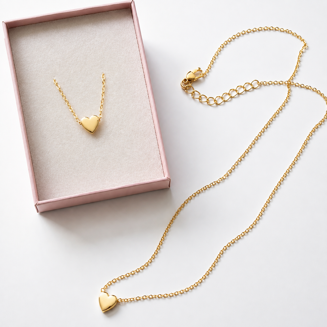 Petite Heart Necklace with Gift Box