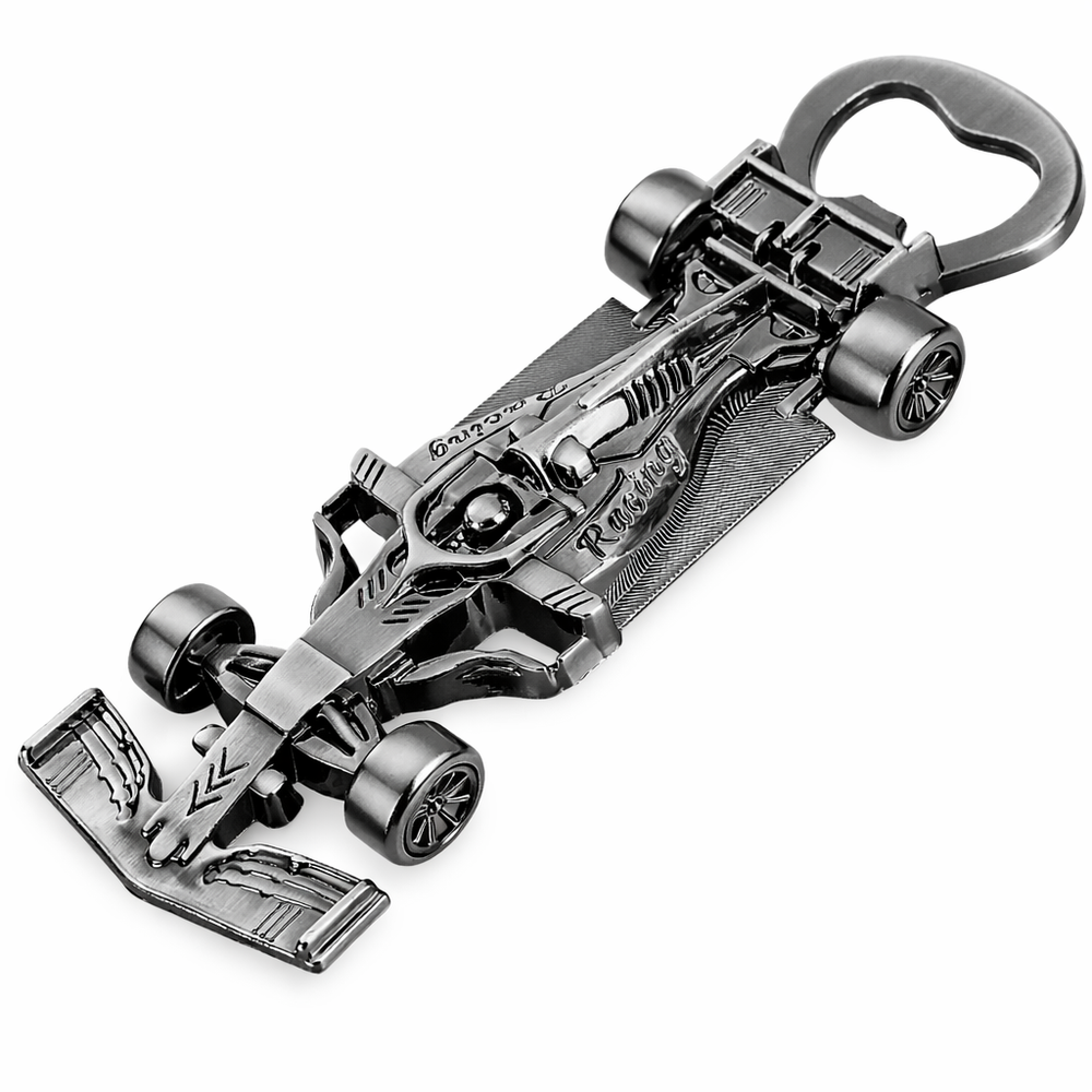 Racing car-inspired bottle opener