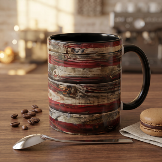 Rustic American Flag Mug