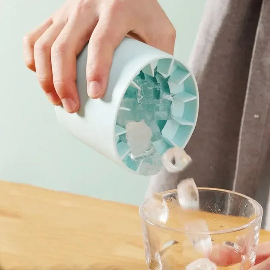 Silicone Ice Cube Mold with Easy-Pour Bucket