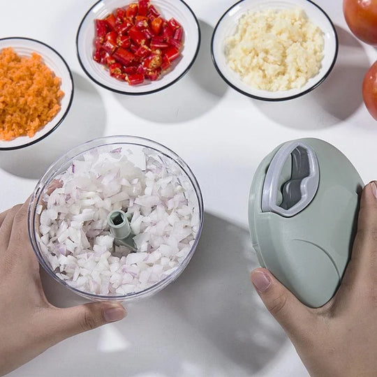 Pull String Food Chopper Vegetable Cutter