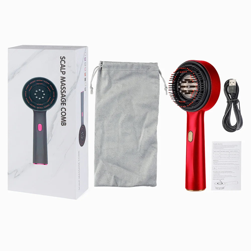 Electric Scalp Massage Comb with Liquid Applicator