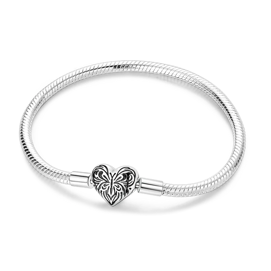 925 Sterling Silver Gold-Plated Heart Charm Bracelet