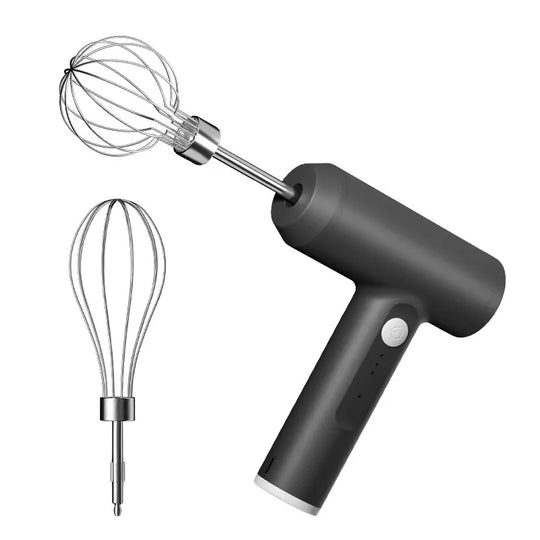 Rechargeable 3-Speed Electric Hand Mixer with 2 Whisks
