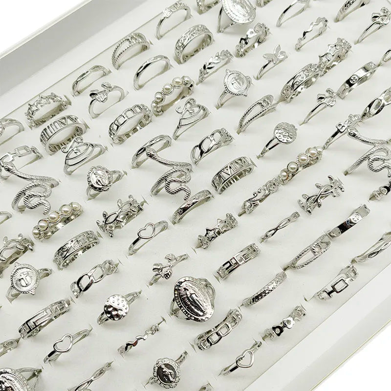 30-Piece Gold Tone Fashion Ring Set for Women