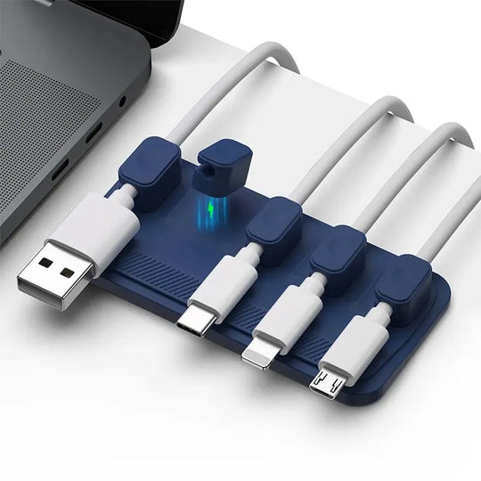 Magnetic Cable Organizer Clip Holder for Desk &amp; Cables