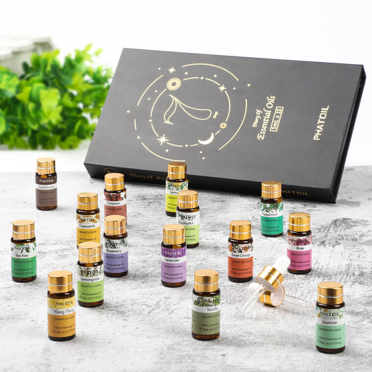 15-Piece Pure Essential Oil Gift Set – 5mL Bottles