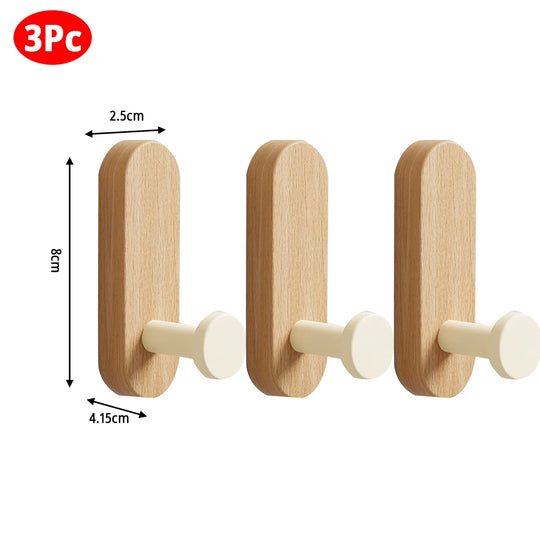 Self-Adhesive Wood Wall Hook