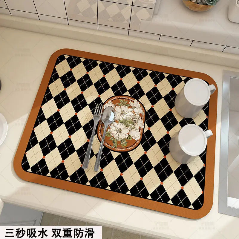 Super Absorbent Diatom Kitchen Drying Mat