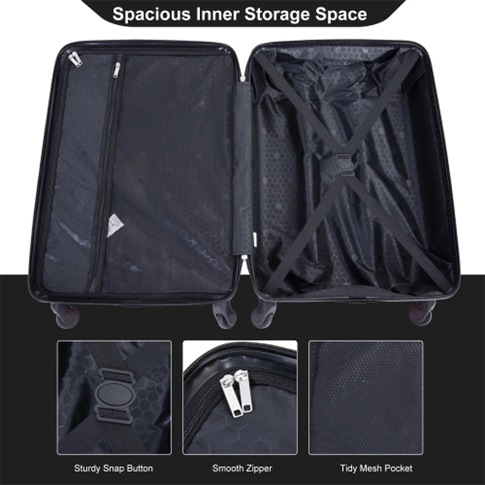 4-Piece ABS Hardside Luggage Set with TSA Lock &amp; Spinner Wheels