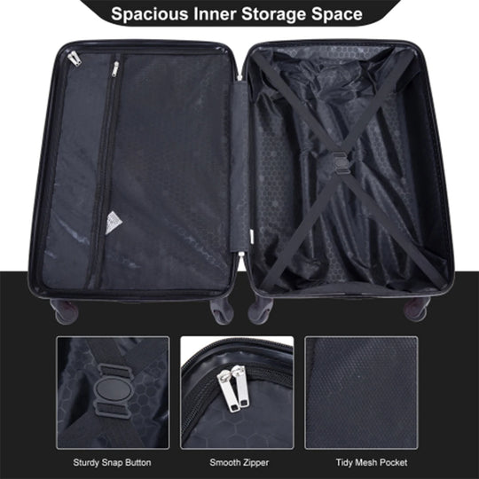 4-Piece ABS Hardside Luggage Set with TSA Lock &amp; Spinner Wheels